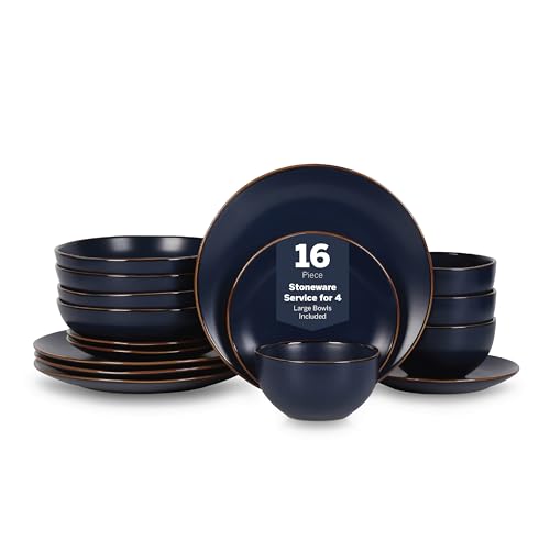Brasa Stoneware 16 Piece Modern Dinnerware Sets