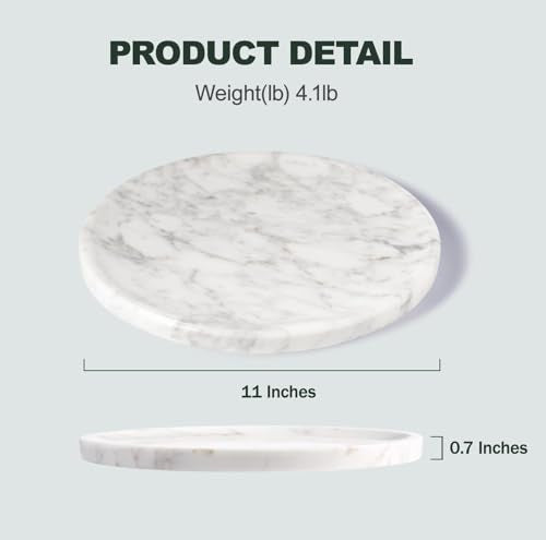 Natural Marble Decorative Tray for Bathroom Bedroom Kitchen Dresser