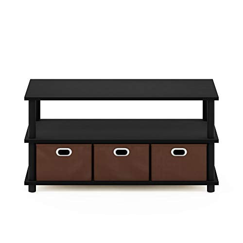 Turn-N-Tube Coffee Table, 31.22D x 15.5W x 15.8H in, Black Oak/Black/Brown