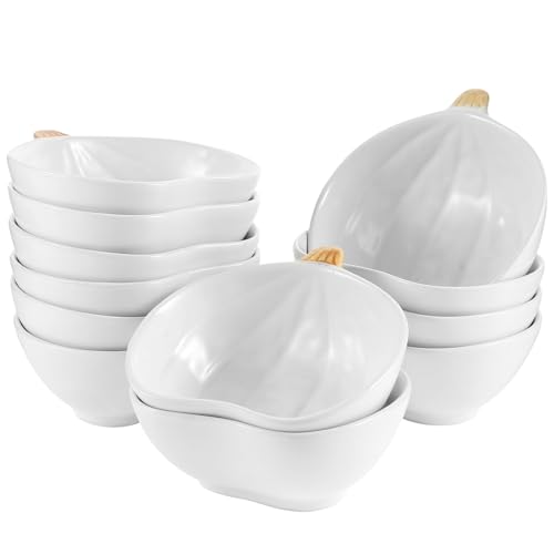 12 Pieces Pumpkin Ramekins Fall Ramekins Ceramic Bowls Pumpkin Bowl 6 oz Oven Safe Ramekin for Thanksgiving Bowl Dip (12 Count)