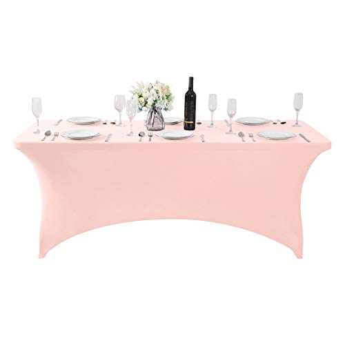 Spandex Table Cover for 6Ft or 4fT or 8ft Table Universal Fitted Stretch Tablecloth for Party