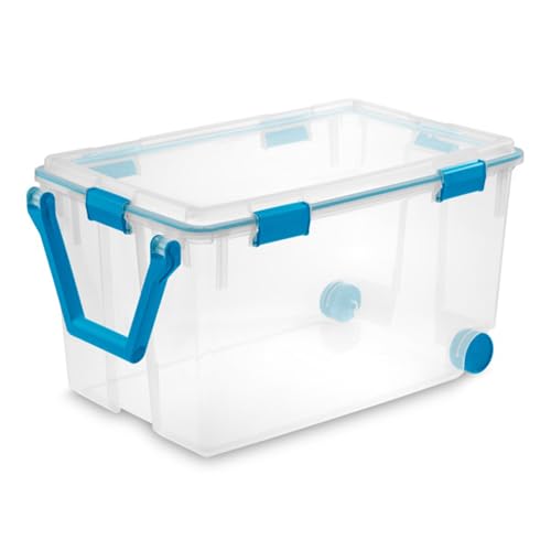 120 QT. Plastic Storage Container with Gasket Latch LID in Clear (4 Count)