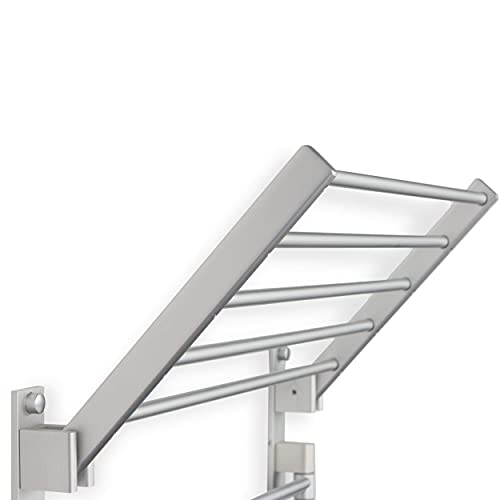 BGT Wash Clothes Drying Rack Wall Mount Laundry Room Organizer with Hooks & Swing Arms