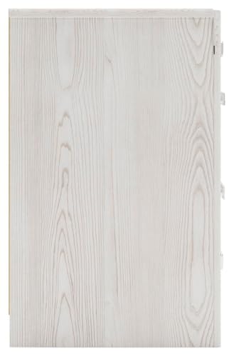 Altyra White Nightstand with Charging Station