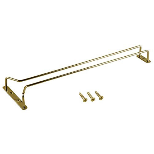 16 Inch Wine Glass Rack Brass Finish Set of 2 (2 Count)