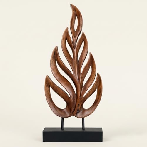 Wooden Leaf Sculpture