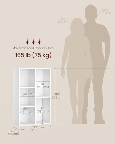 Bookshelf 5 Cubes Storage Organizer