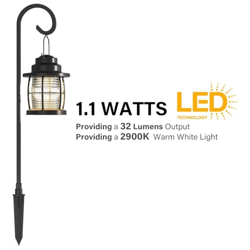 12V AC Low Voltage LED Shepherd Hook Path Lights 1.1W Brown 6PK (6 Count)