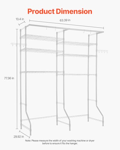 Over The Washer and Dryer Storage Shelf