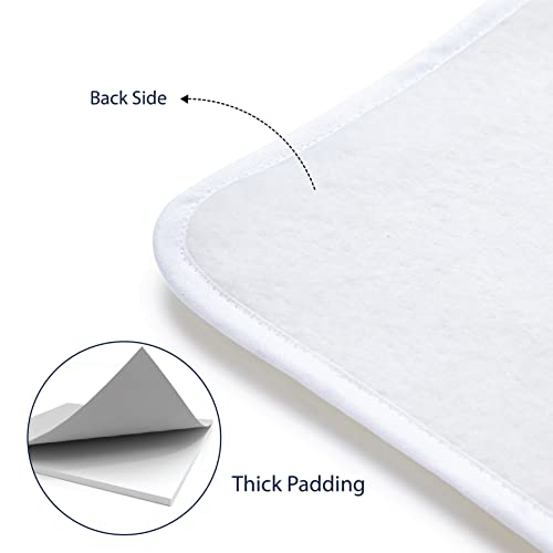 Ironing Mat Heat Resistant Pad 28"x20" Big Leaves Blue