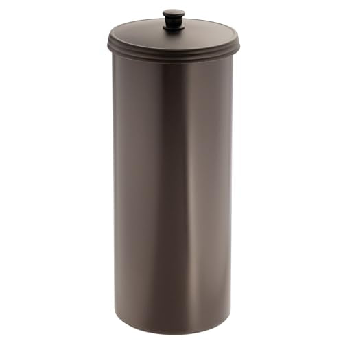 Freestanding Bathroom Toilet Paper Storage Holder with Lid Bronze