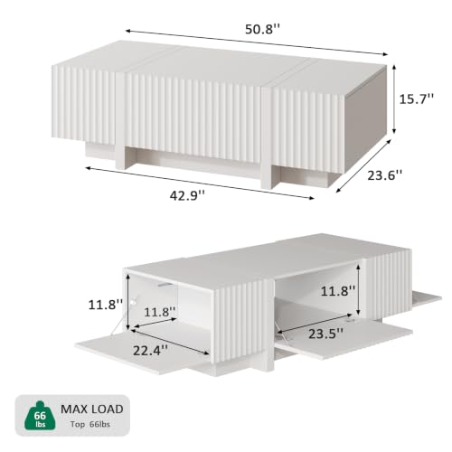 50.8" Fluted Coffee Table