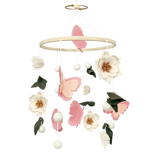 Baby Mobile for Crib Flowers and Butterflies Crib Mobile