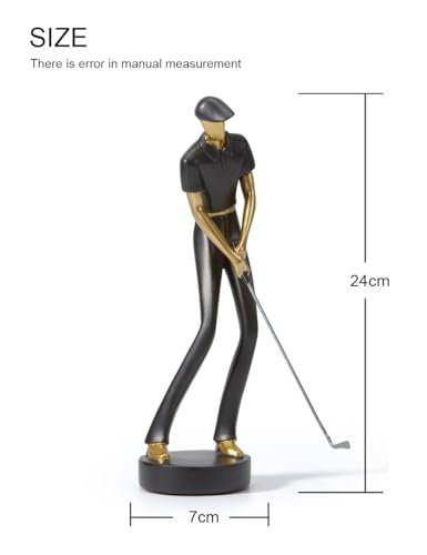 Golfer Figurine Statue Golf Sculpture Modern Home Decor 9.4 Inch