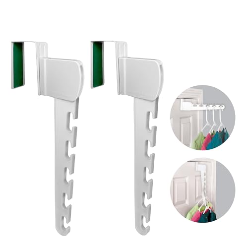 2-Pack Over-the-Door Cascading Hanger Hooks, White (2 Count)