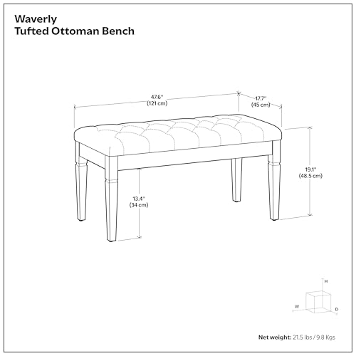 Waverly Tufted Ottoman Bench