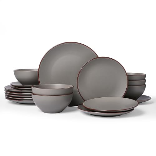 Venus Ceramic Plates and Bowls Sets (18 Count)