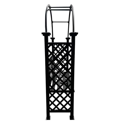 Black Aluminum Garden Arbor Arch with 2