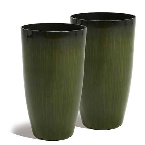 Garden 23.5" H. Large Plastic Planters (2 Count)