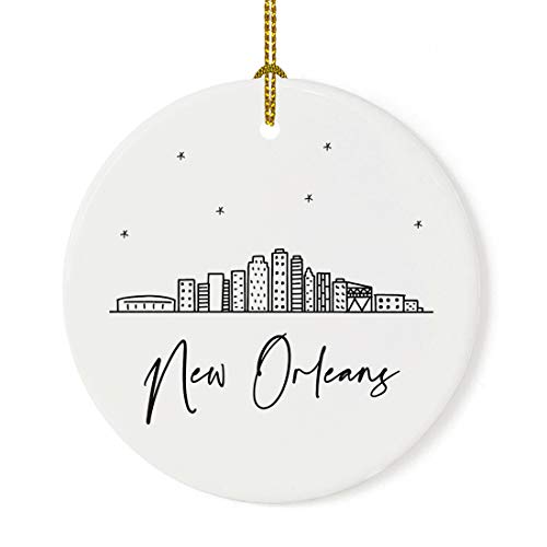 Round Ceramic Porcelain Christmas Tree Ornament Keepsake Gift