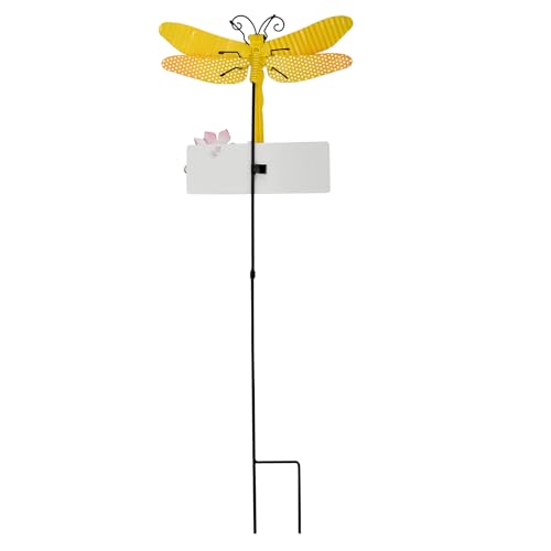 30" H Metal Dragonfly Garden Stake Decorative Yard Stakes Art Ornaments Welcome Sign for Outdoor Patio Lawn Porch Pathway Decor