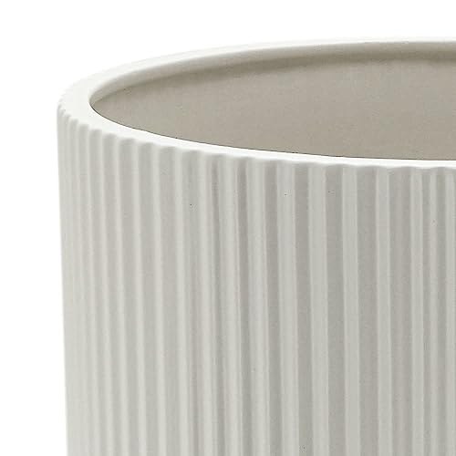 Fluted Ceramic Planters for Indoor Outdoor Plants (3 Count)