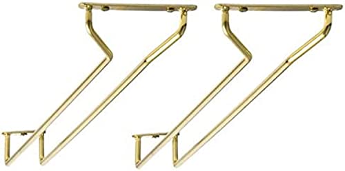 10 Inch Wine Glass Rack Brass Finish Set of 2 (2 Count)