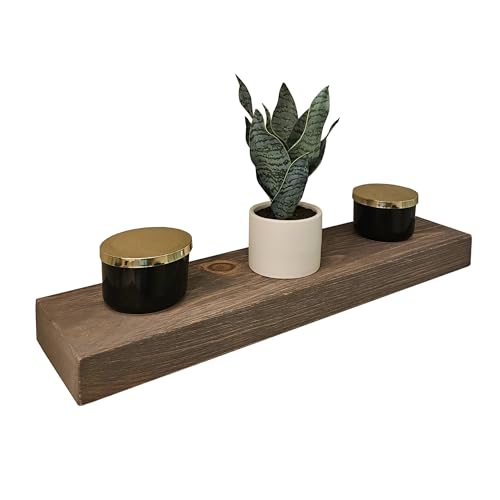 Joel’s Antiques 30 inch Floating Shelf 2 inch Thick Solid Wood Floating Shelves for wall