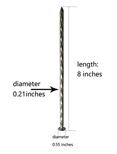 22 Pcs 8 inch Galvanized Spiral Metal Landscape Stakes (22 Count)