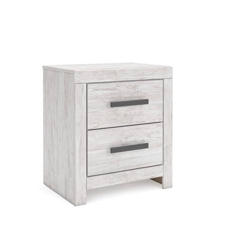 Nightstand 2 Drawer White