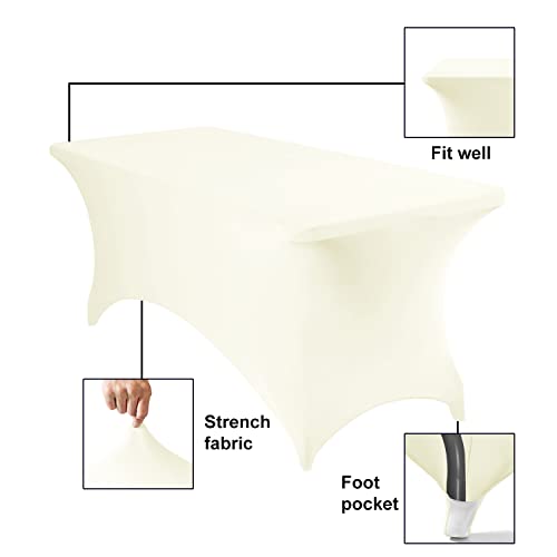 2Pack Spandex Waterproof Table Covers 6ft (2 Count)