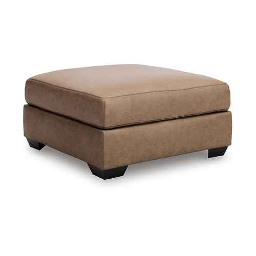 Walker Point Contemporary Faux Leather Oversized Accent Ottoman