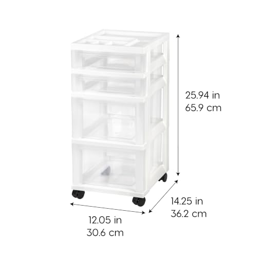 4 Drawer Rolling Storage Cart