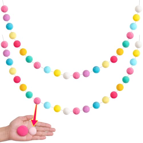 Easter Pom Pom Garland Decorations (2 Count)