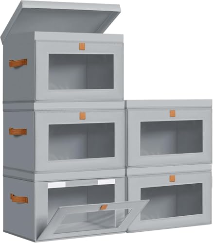 Storage Bins with Lids (5 Count)
