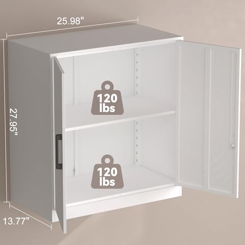 Wall Cabinet Lockable Storage Cabinets with Adjustable Shelf