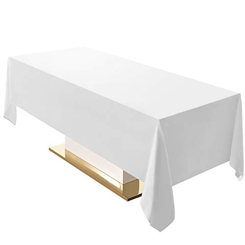 60x120 Inch White Tablecloth for 6 Foot Rectangle Tables