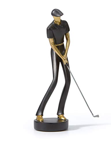 Golfer Figurine Statue Golf Sculpture Modern Home Decor 9.4 Inch
