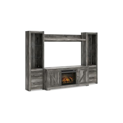 Wynnlow 4 Piece Electric Fireplace TV Stand