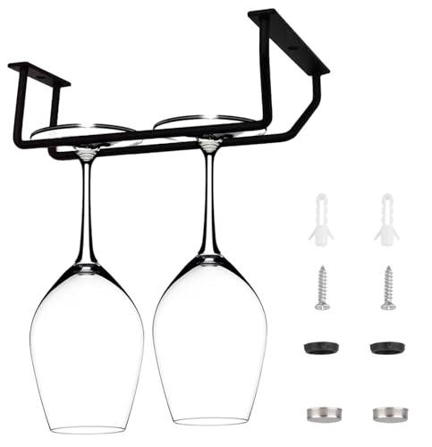 7 Inch Black Wine Glass Rack (4 Count)