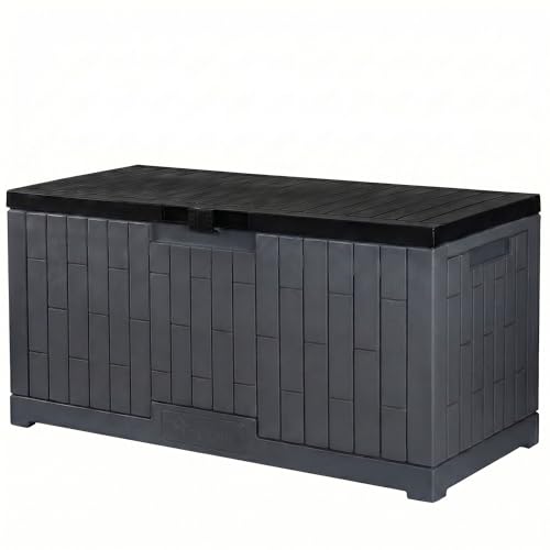 Large Deck Box 120 Gallon Resin Outdoor Storage Box