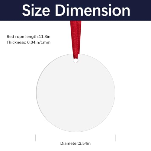 22 pcs 3.5 in Metal Sublimation Ornament Blanks (22 Count)