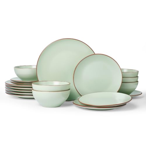 Venus Ceramic Plates and Bowls Sets (18 Count)