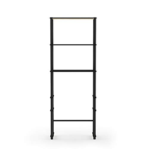 Turn-N-Tube with 3 Shelves Toilet Space Saver, Espresso/Black