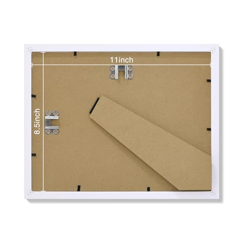 8.5x11 Picture Frames Set of 9 for Wall Mount or Tabletop (9 Count)
