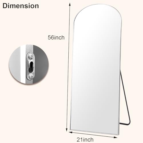 56"x21" Arched Full Length Mirror Floor Mirrors