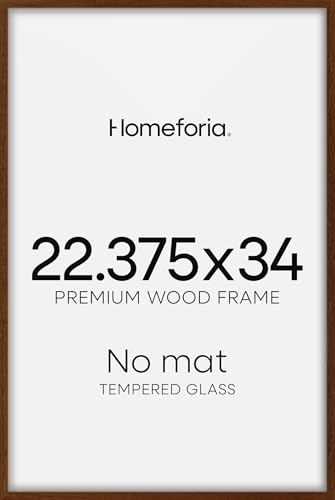 22.375x34 Brown Oak Puzzle Poster Frame