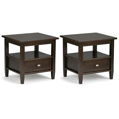 Warm Shaker 20" End Tables in Brunette Brown