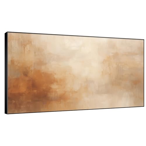 36"x60" Extra Large Framed Wall Art Beige Abstract Minimalist Neutral Illustration for Home Living Room Bedroom Decor