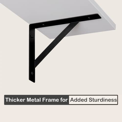 Wall Shelves 23.6" Long Floating Shelves with Metal Brackets (2 Count)